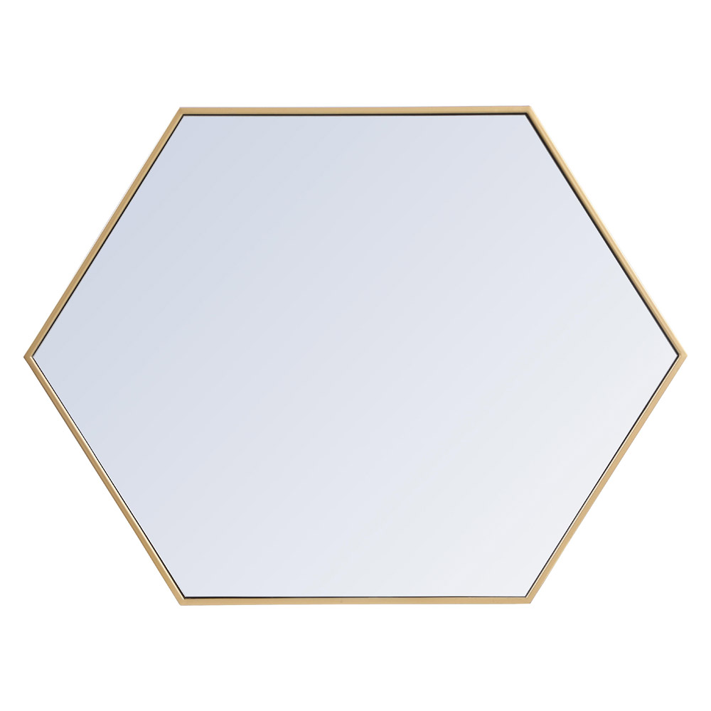 Elegant Wall Mirror - Brass, L 30" (MR4430BR)