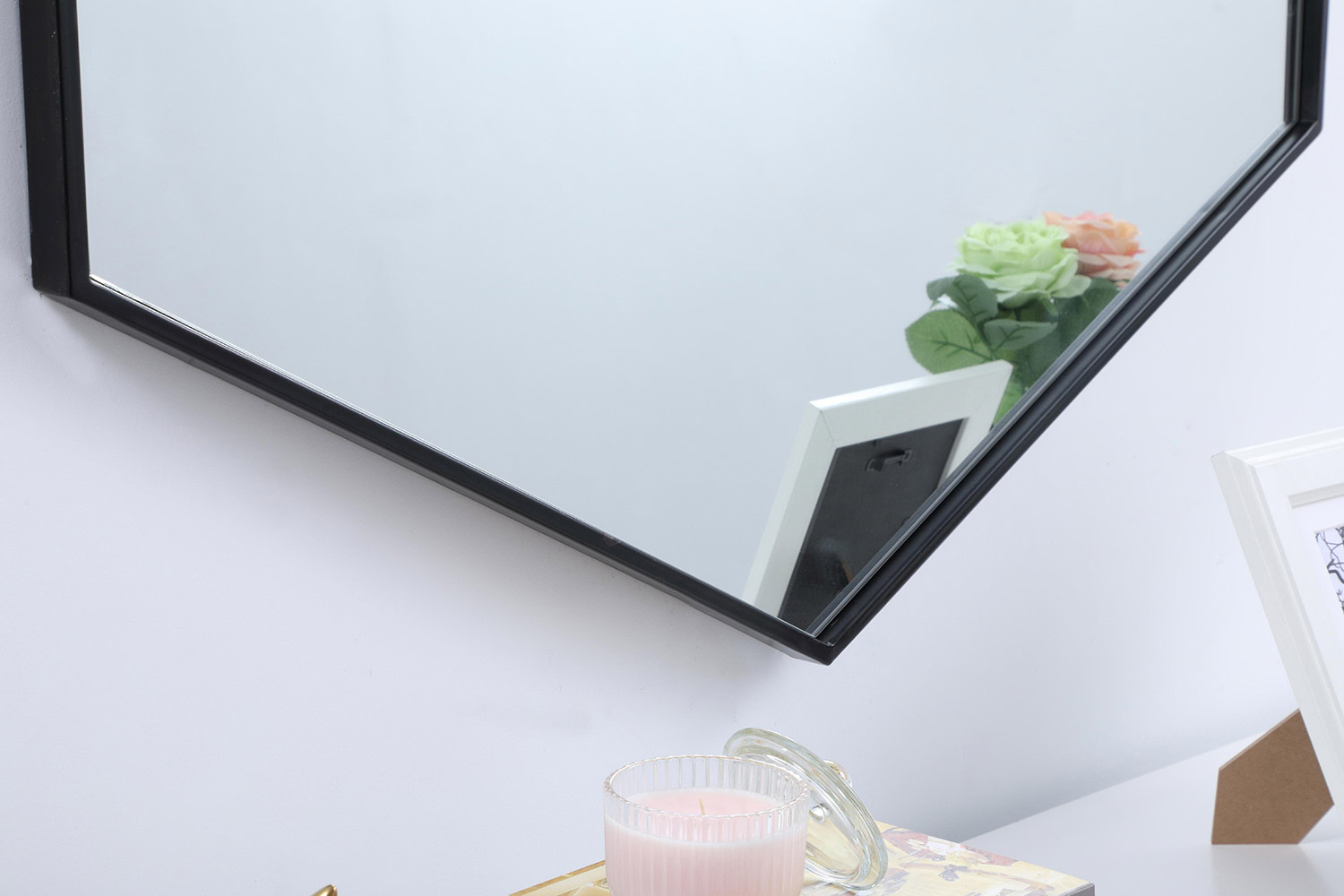 Elegant Wall Mirror - Black, L 38" (MR4538BK)