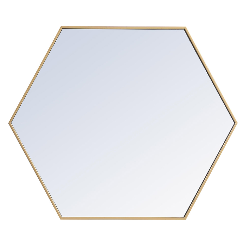 Elegant Wall Mirror - Brass, L 38" (MR4538BR)