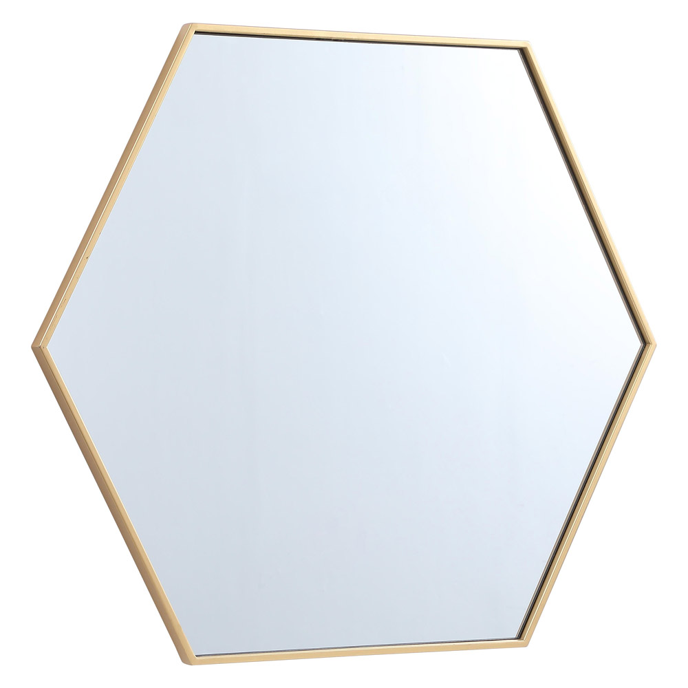 Elegant Wall Mirror - Brass, L 38" (MR4538BR)