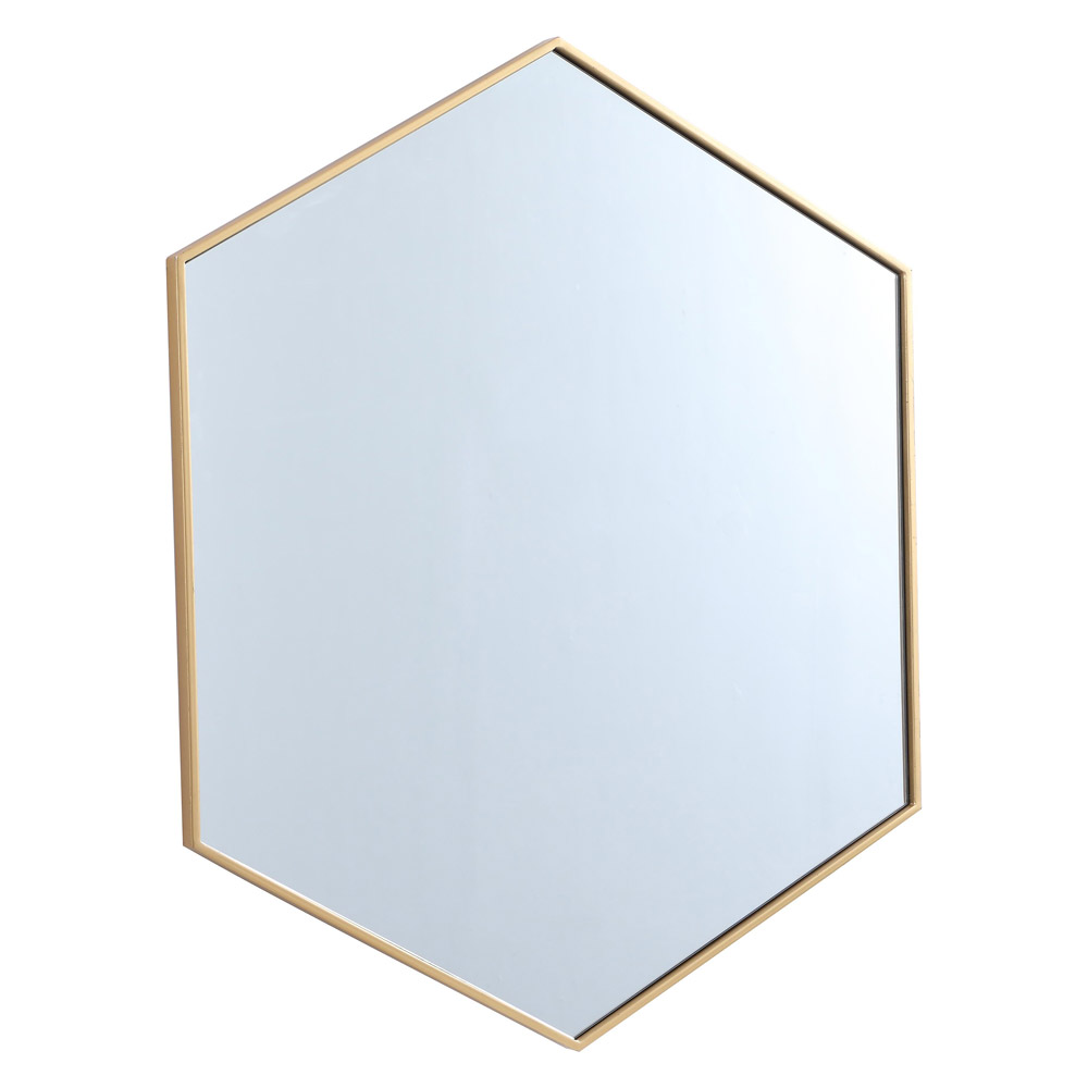 Elegant Wall Mirror - Brass, L 41" (MR4541BR)