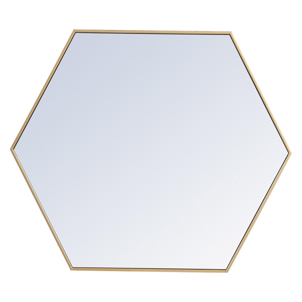 Elegant Wall Mirror - Brass, L 41" (MR4541BR)