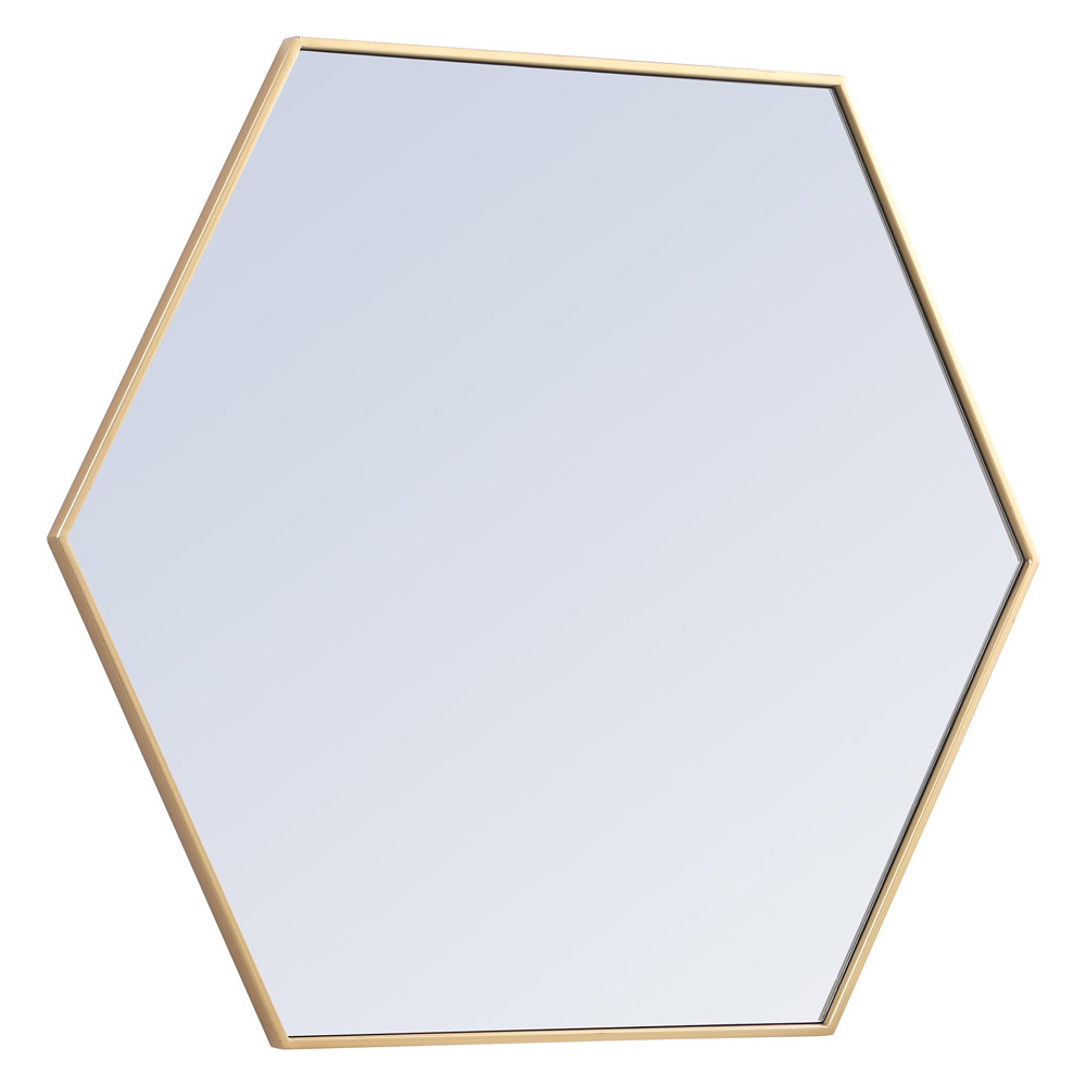 Elegant Wall Mirror - Brass, L 41" (MR4541BR)