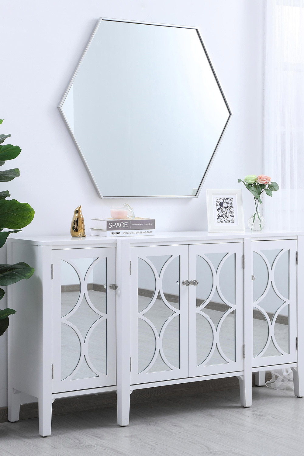 Elegant Wall Mirror - Silver, L 41" (MR4541S)