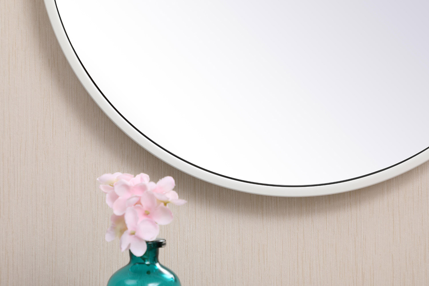 Elegant Wall Mirror - White, L 18" (MR4718WH)