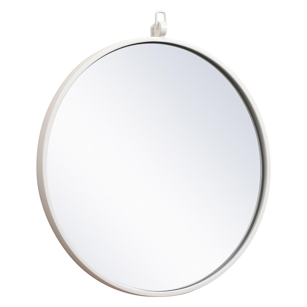 Elegant Wall Mirror - White, L 18" (MR4718WH)