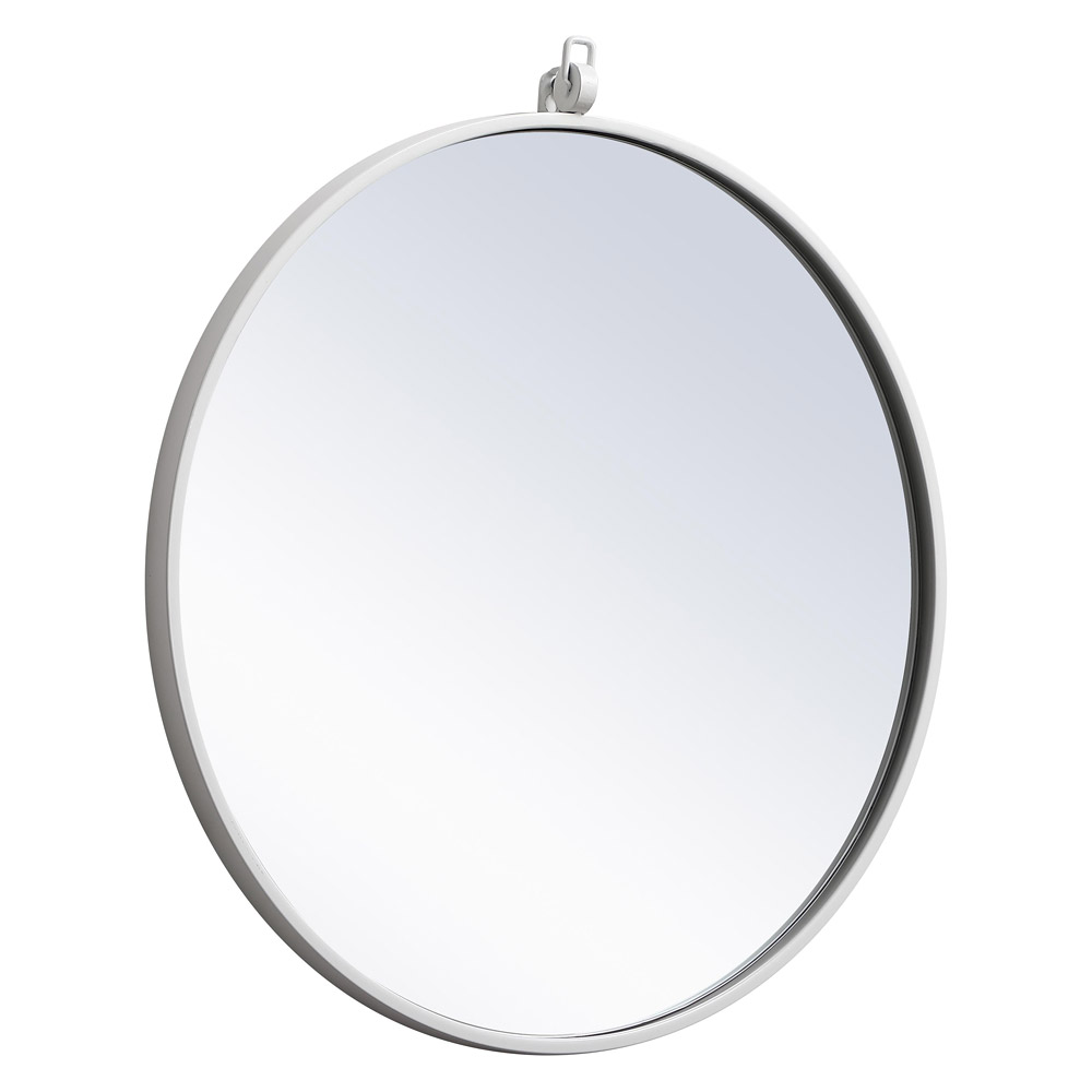 Elegant Wall Mirror - White, L 21" (MR4721WH)