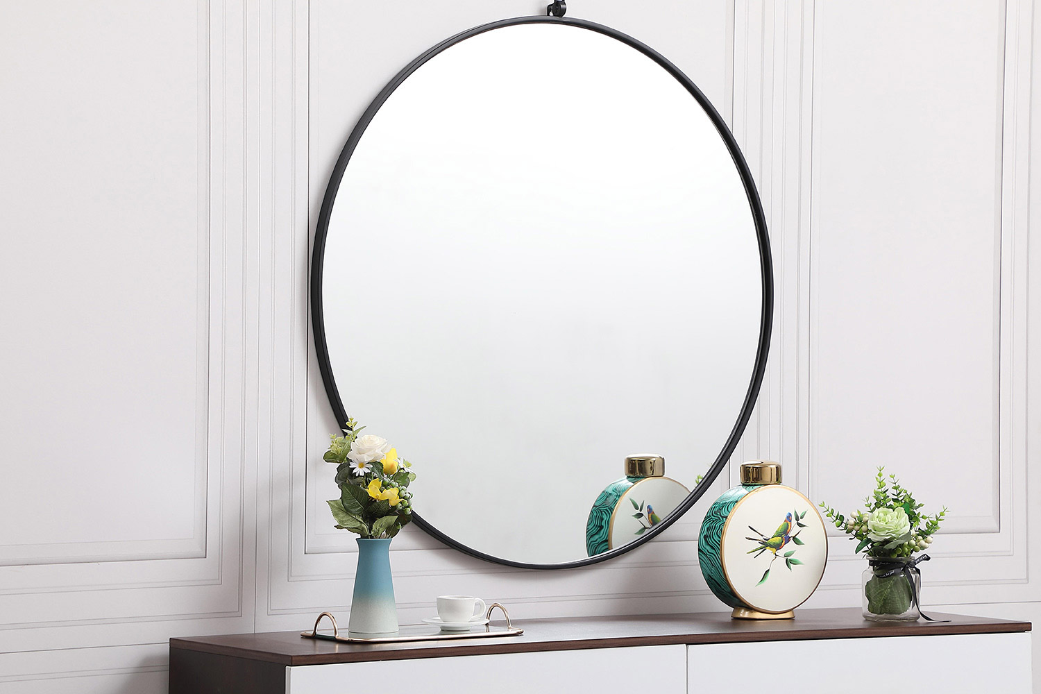 Elegant Wall Mirror - Black, L 39" (MR4739BK)