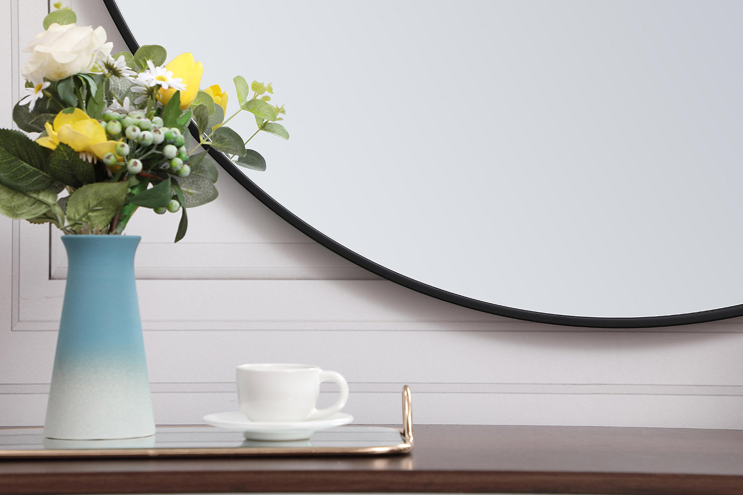 Elegant Wall Mirror - Black, L 39" (MR4739BK)