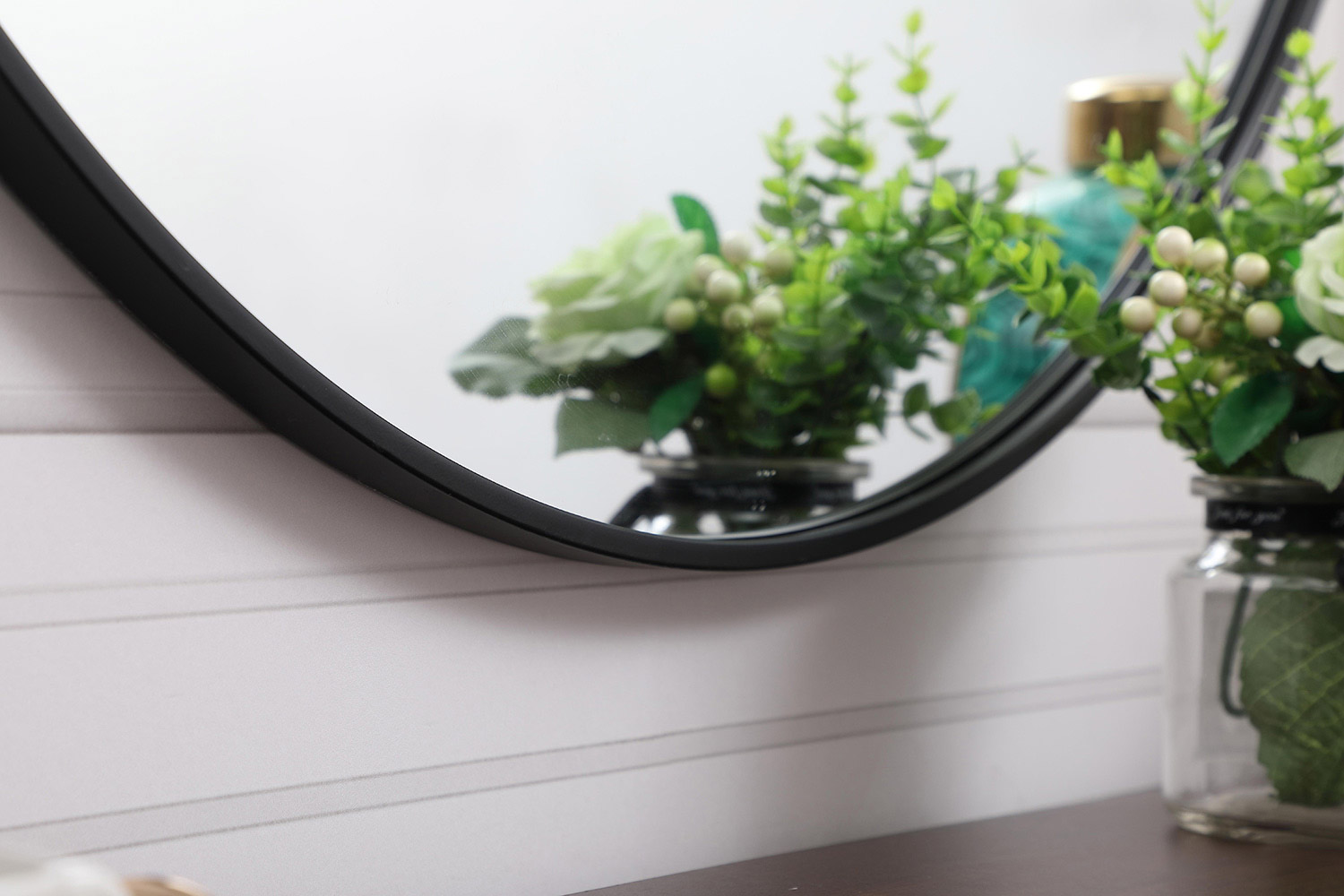 Elegant Wall Mirror - Black, L 39" (MR4739BK)