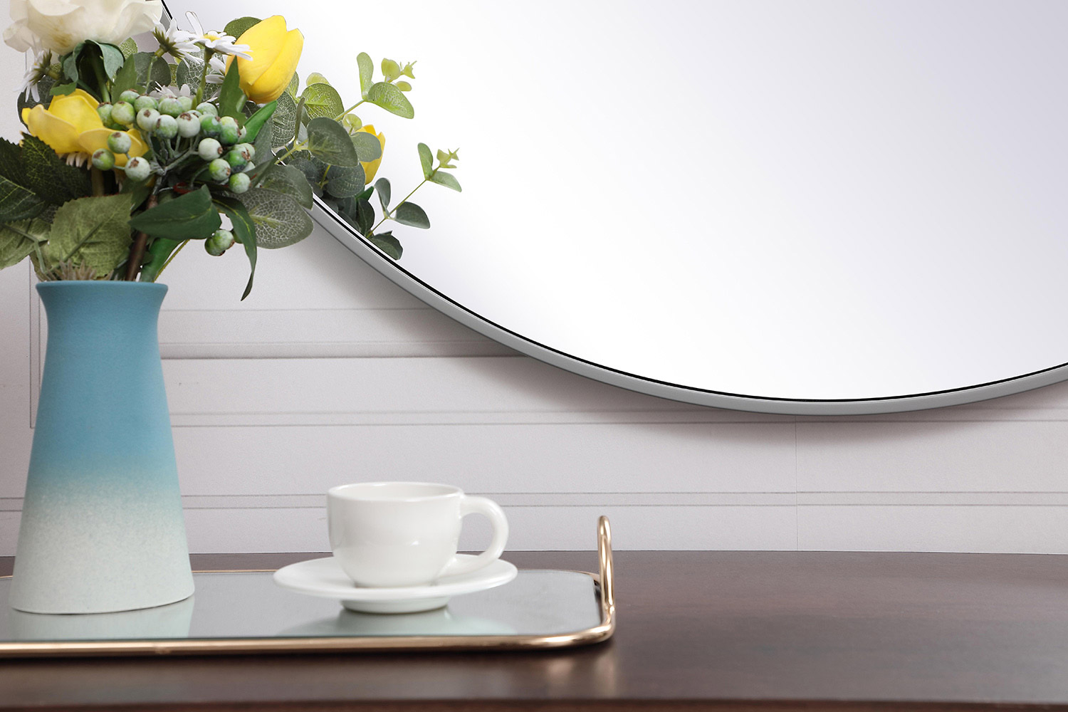 Elegant Wall Mirror - Gray, L 39" (MR4739GR)