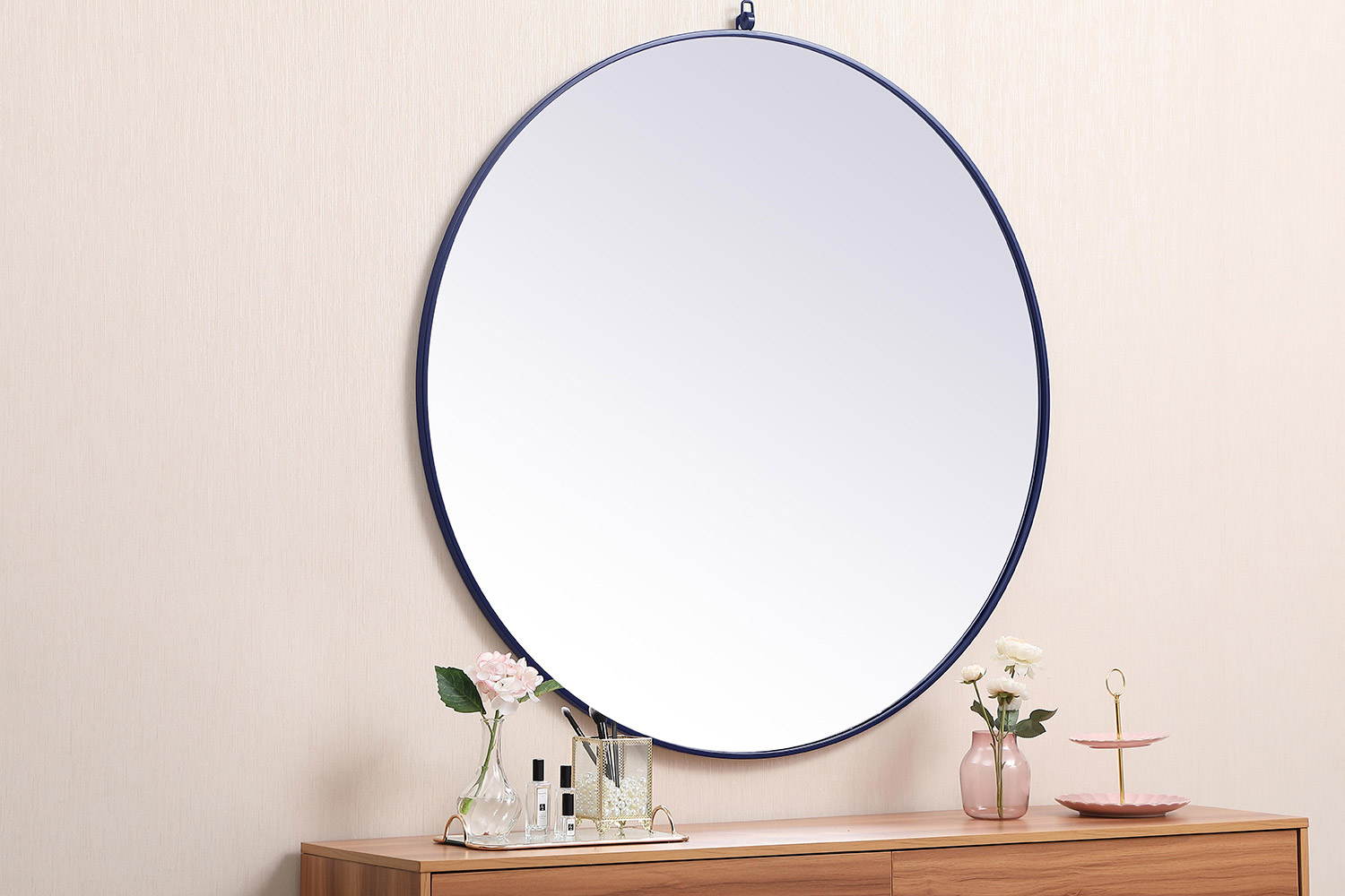 Elegant Wall Mirror - Blue, L 45" (MR4745BL)