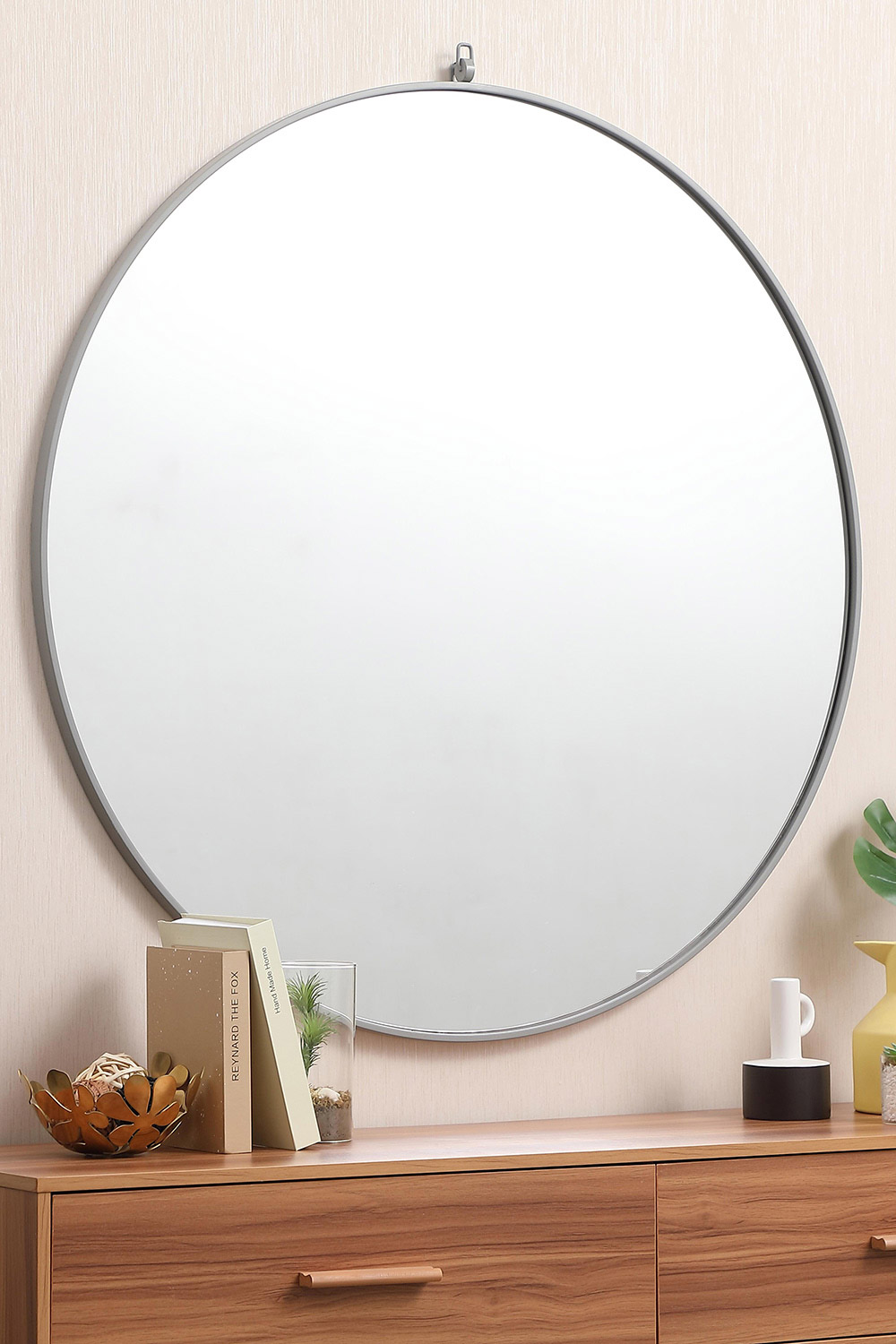 Elegant Wall Mirror - Gray, L 45" (MR4745GR)