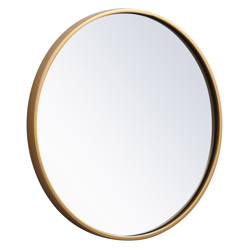 Elegant Wall Mirror - Brass, L 18" (MR4818BR)