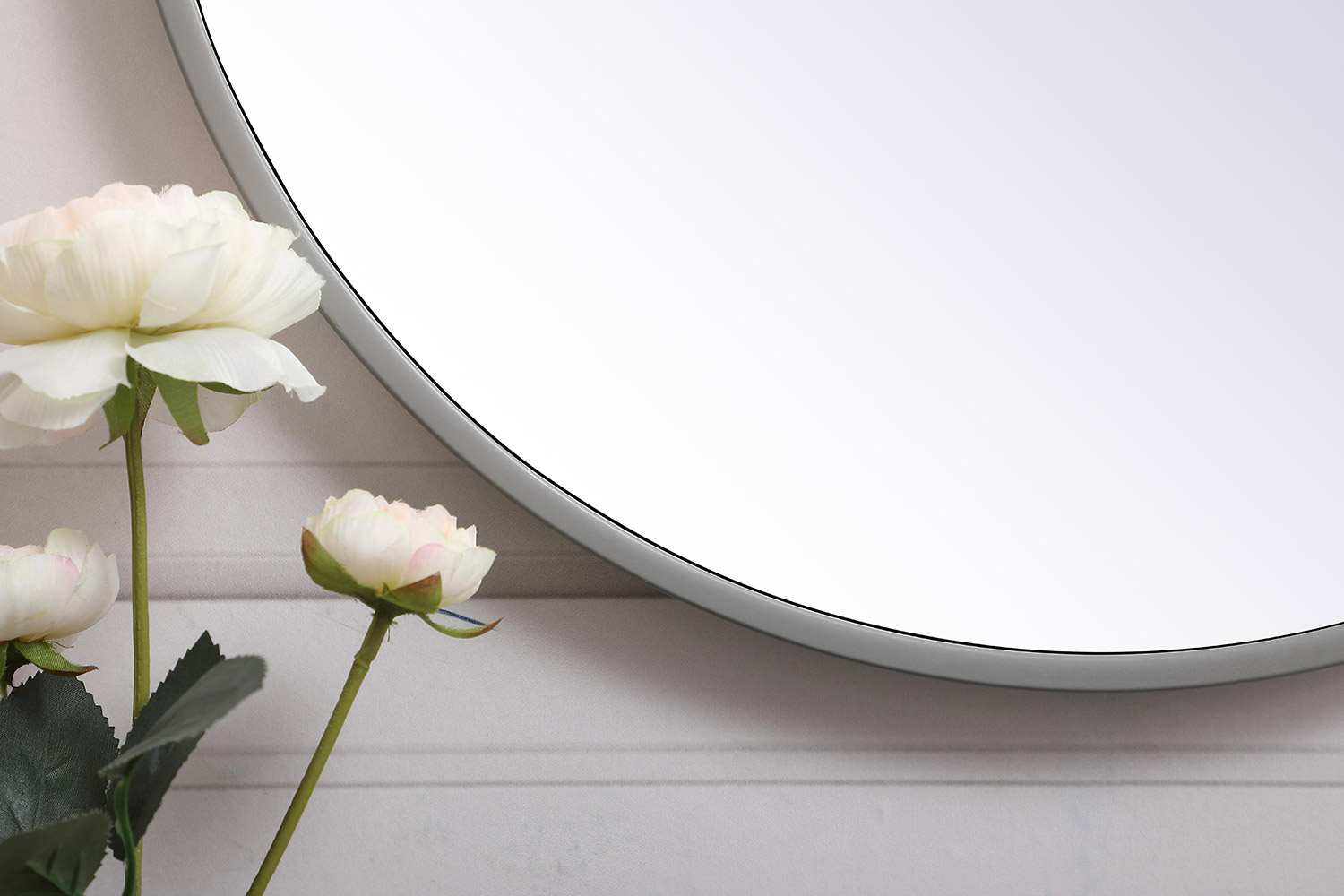 Elegant Wall Mirror - Gray, L 18" (MR4818GR)