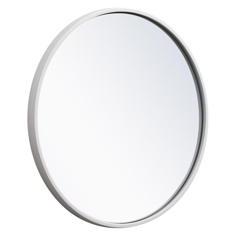 Elegant Wall Mirror - White, L 18" (MR4818WH)