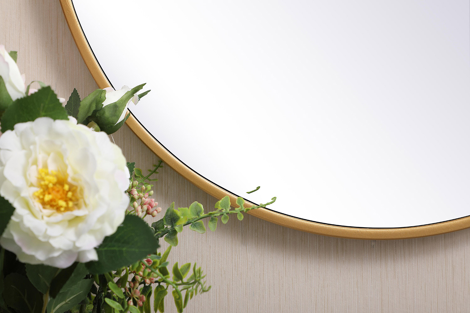 Elegant Wall Mirror - Brass, L 21" (MR4821BR)