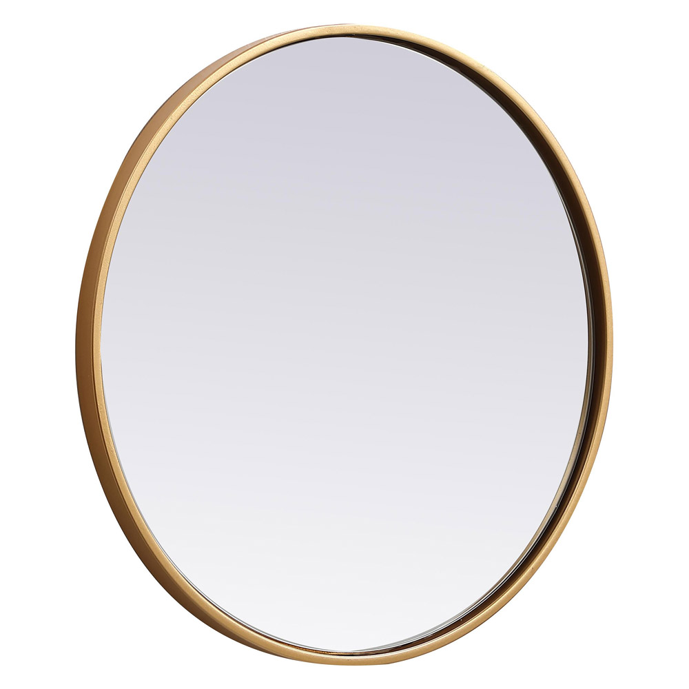 Elegant Wall Mirror - Brass, L 21" (MR4821BR)