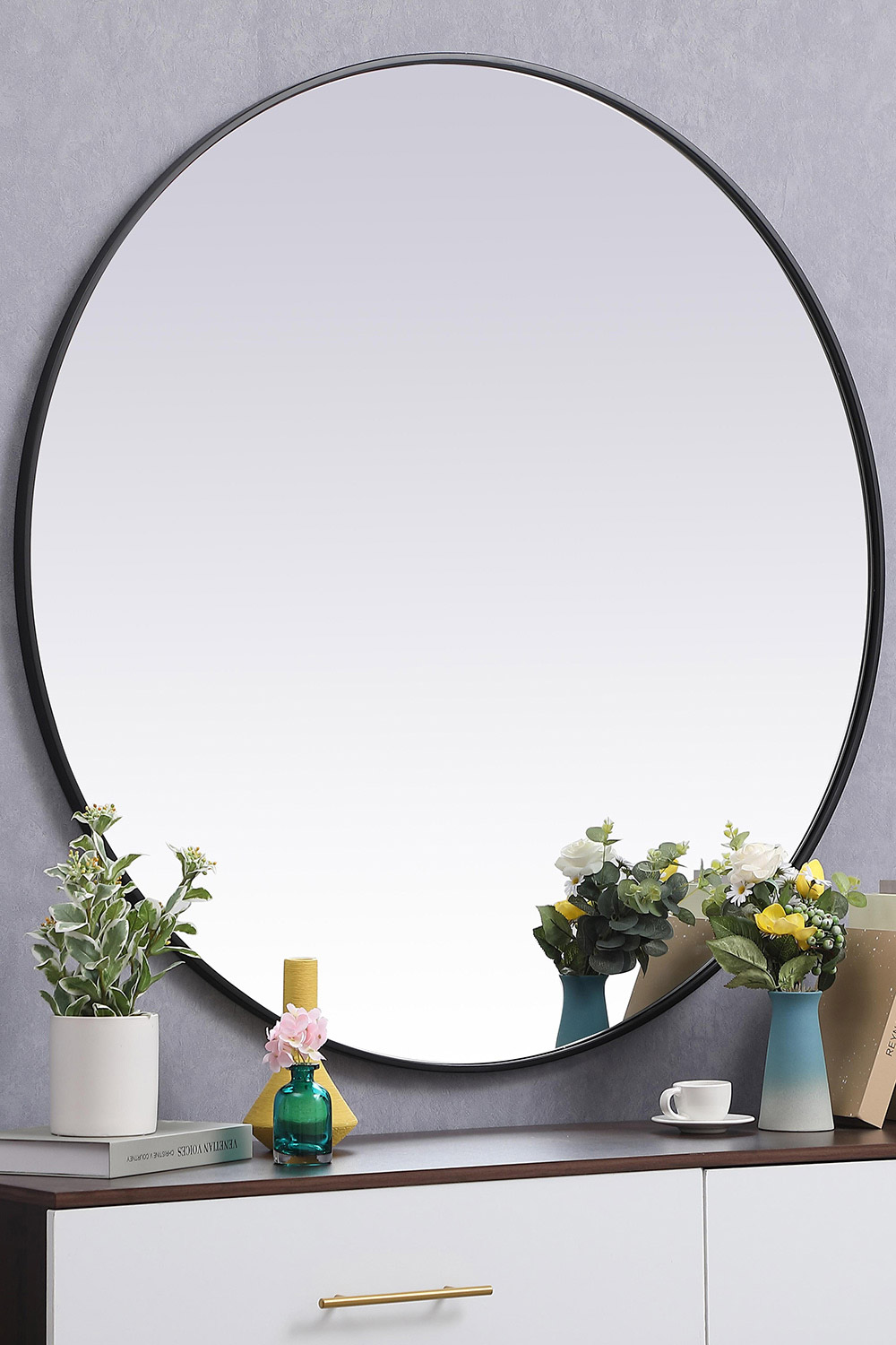 Elegant Wall Mirror - Black, L 45" (MR4845BK)