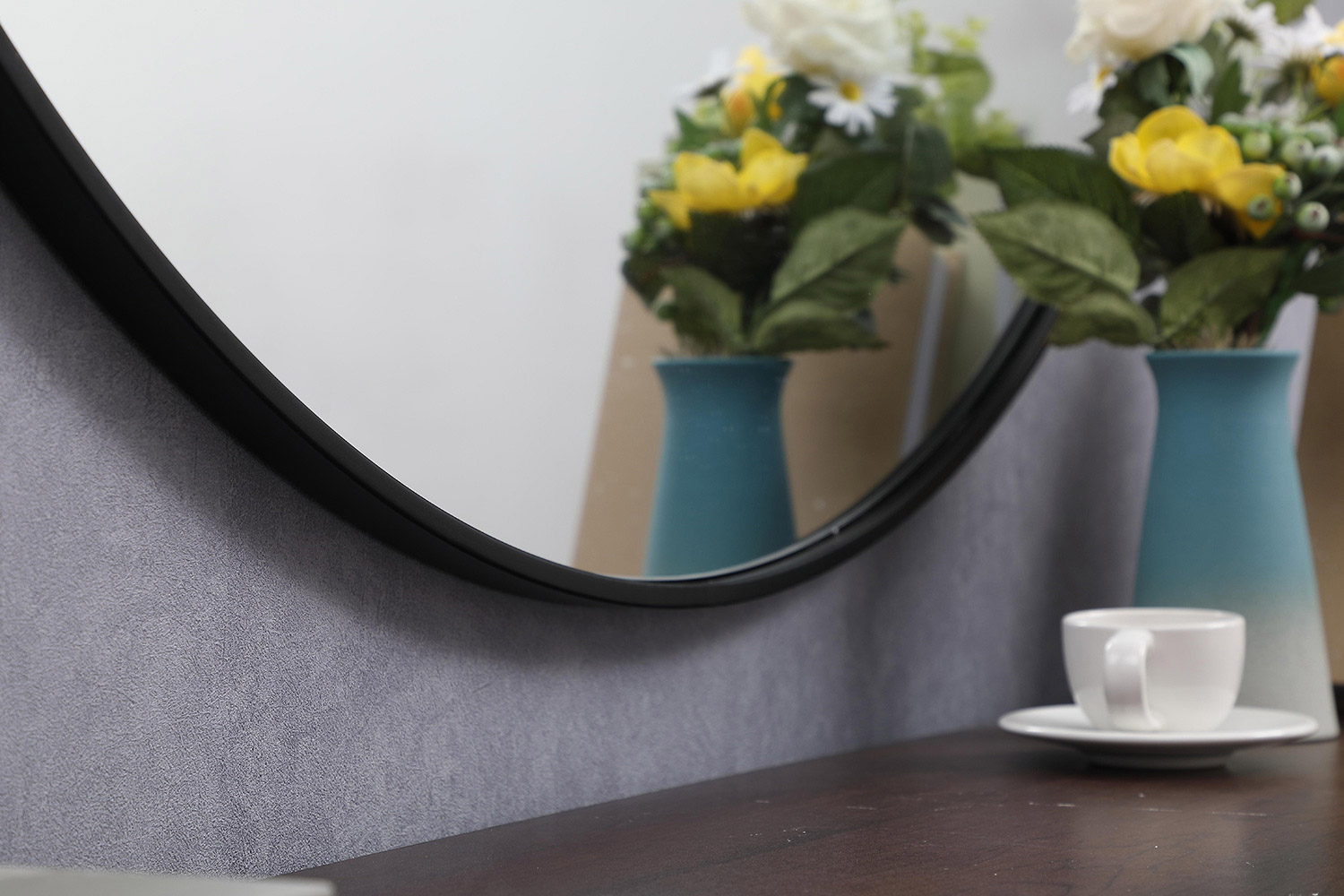 Elegant Wall Mirror - Black, L 45" (MR4845BK)