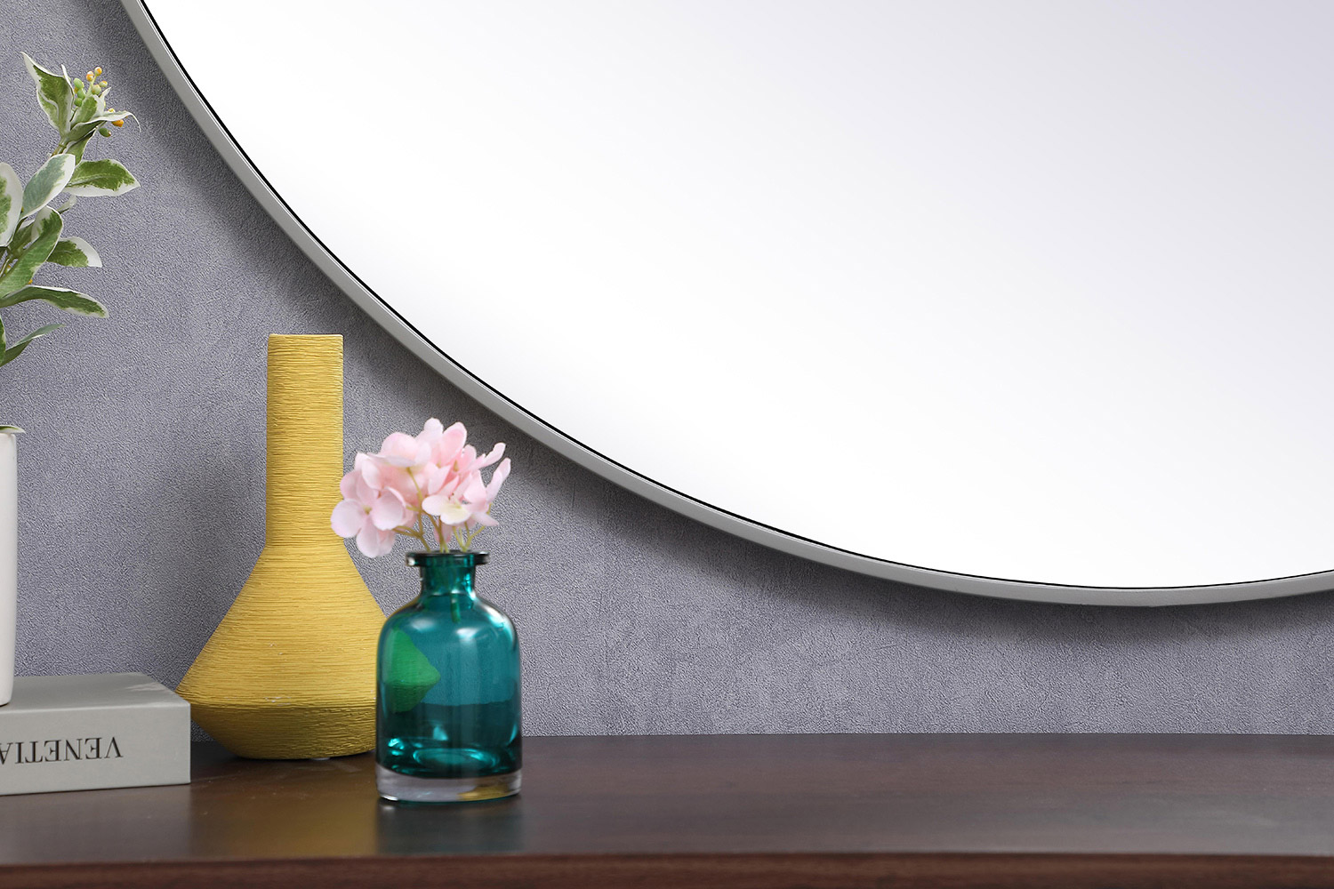 Elegant Wall Mirror - Gray, L 45" (MR4845GR)