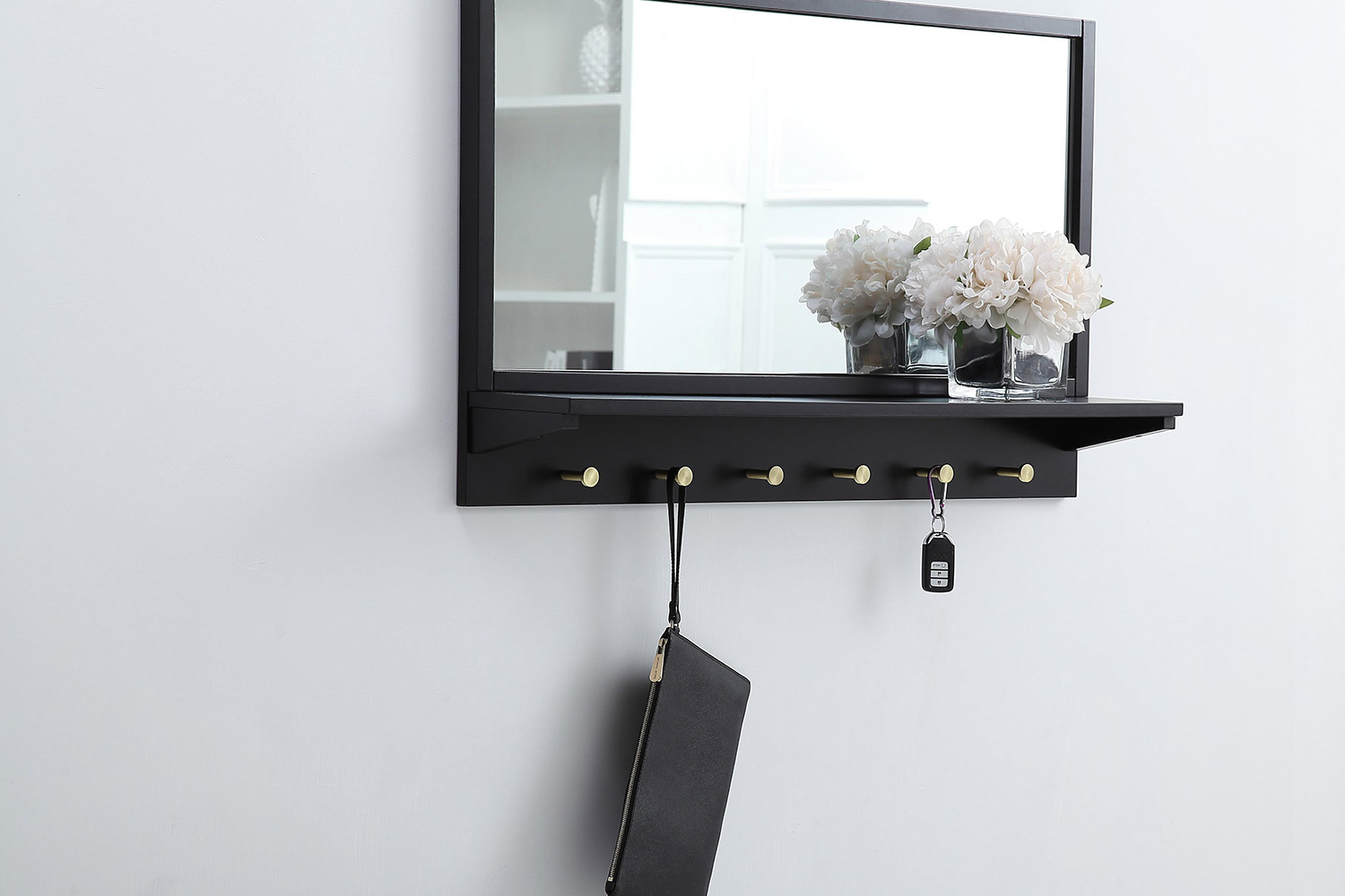 Elegant Wall Mirror - Black, L 34" (MR503421BK)