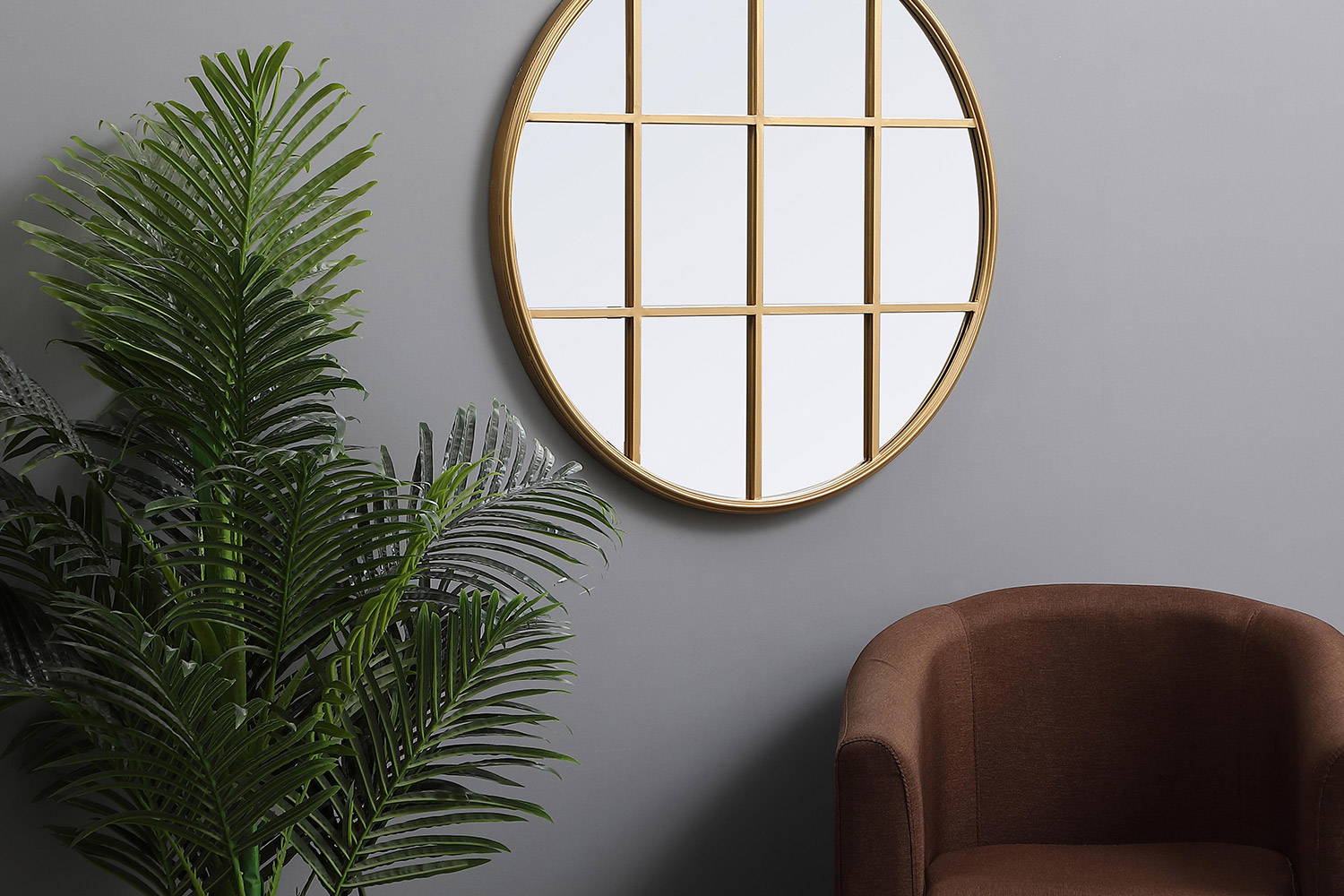 Elegant Wall Mirror - Brass, L 31.5" (MR633232BR)