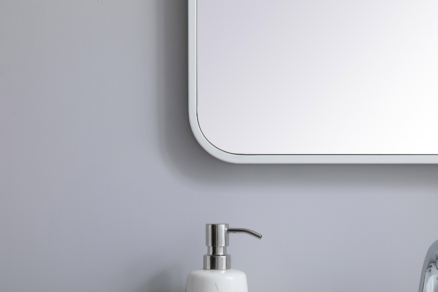 Elegant Wall Mirror - White, L 30" (MR802030WH)