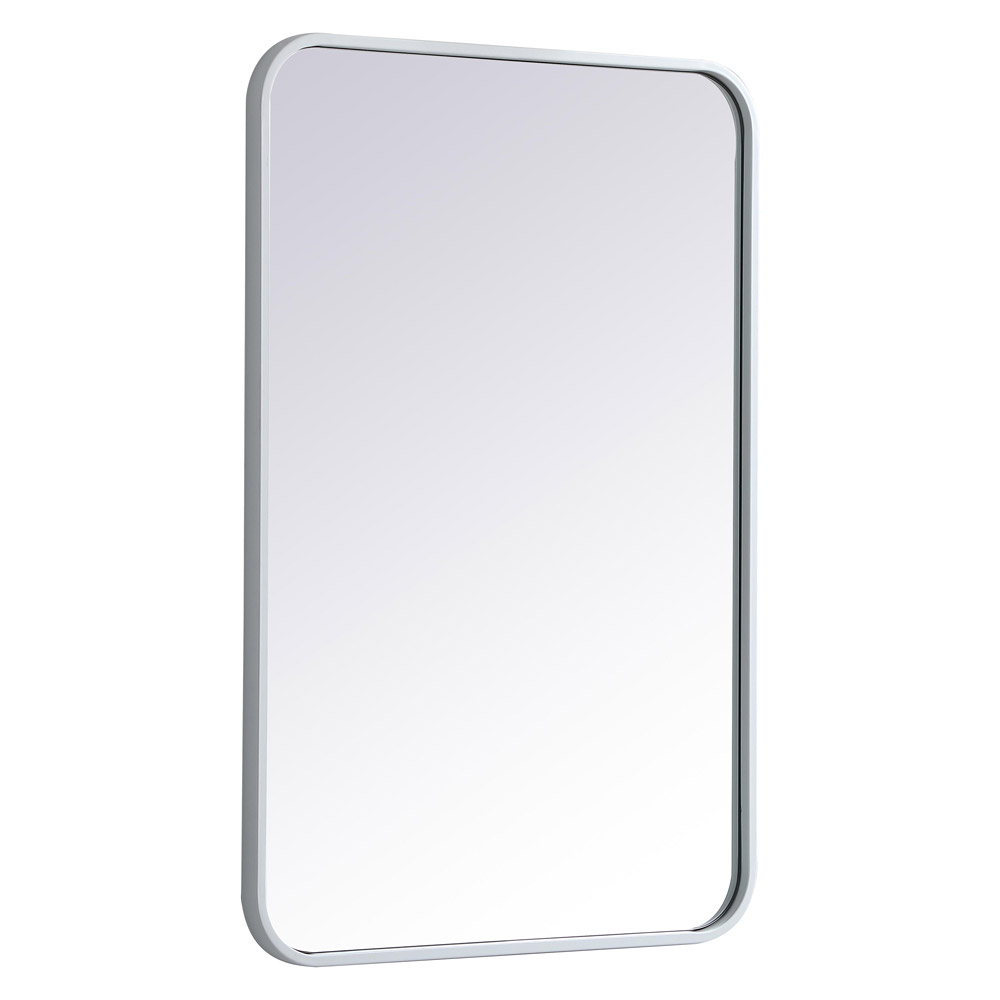 Elegant Wall Mirror - White, L 30" (MR802030WH)