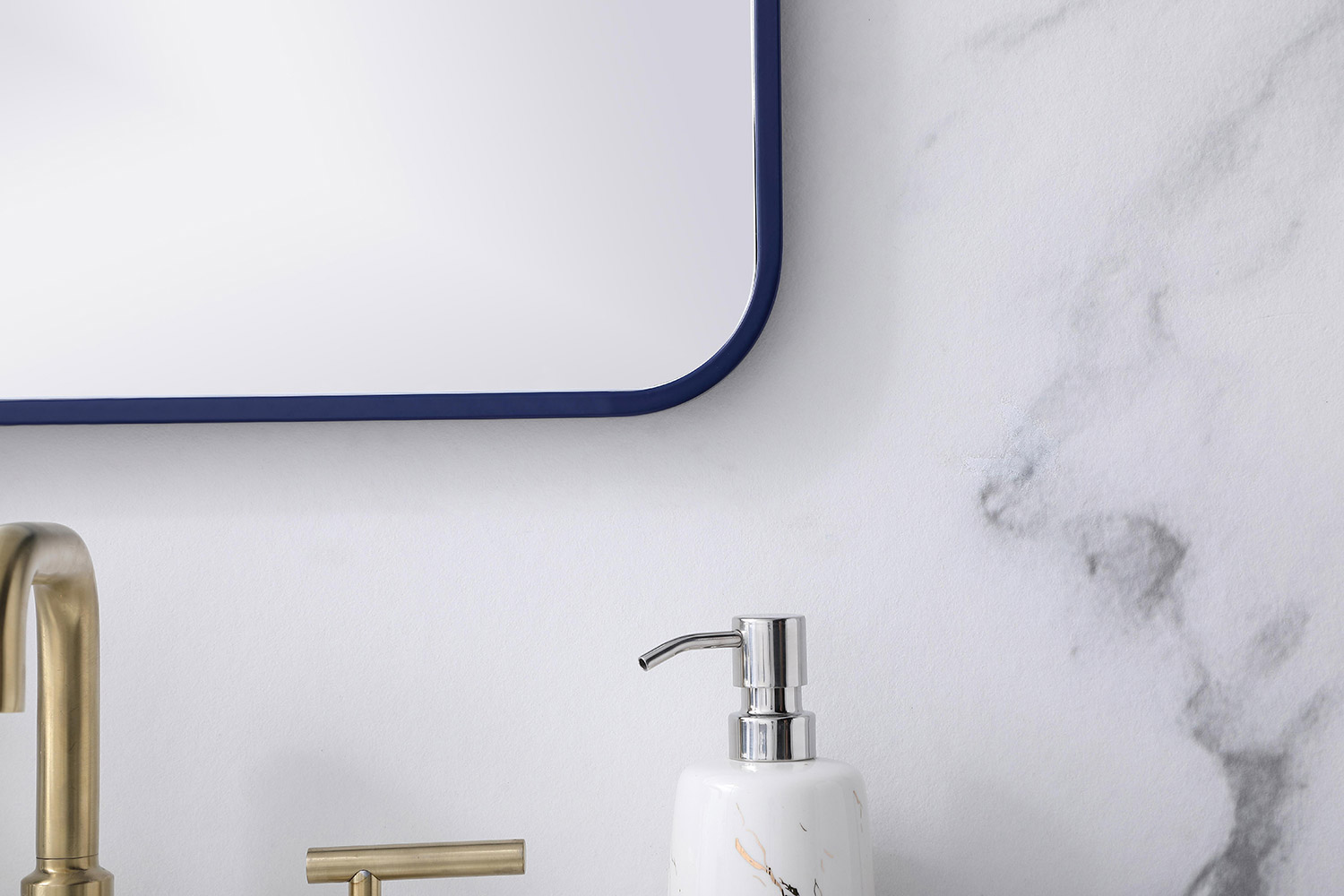 Elegant Wall Mirror - Blue, L 36" (MR802036BL)