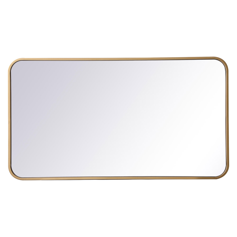 Elegant Wall Mirror - Brass, L 36" (MR802036BR)