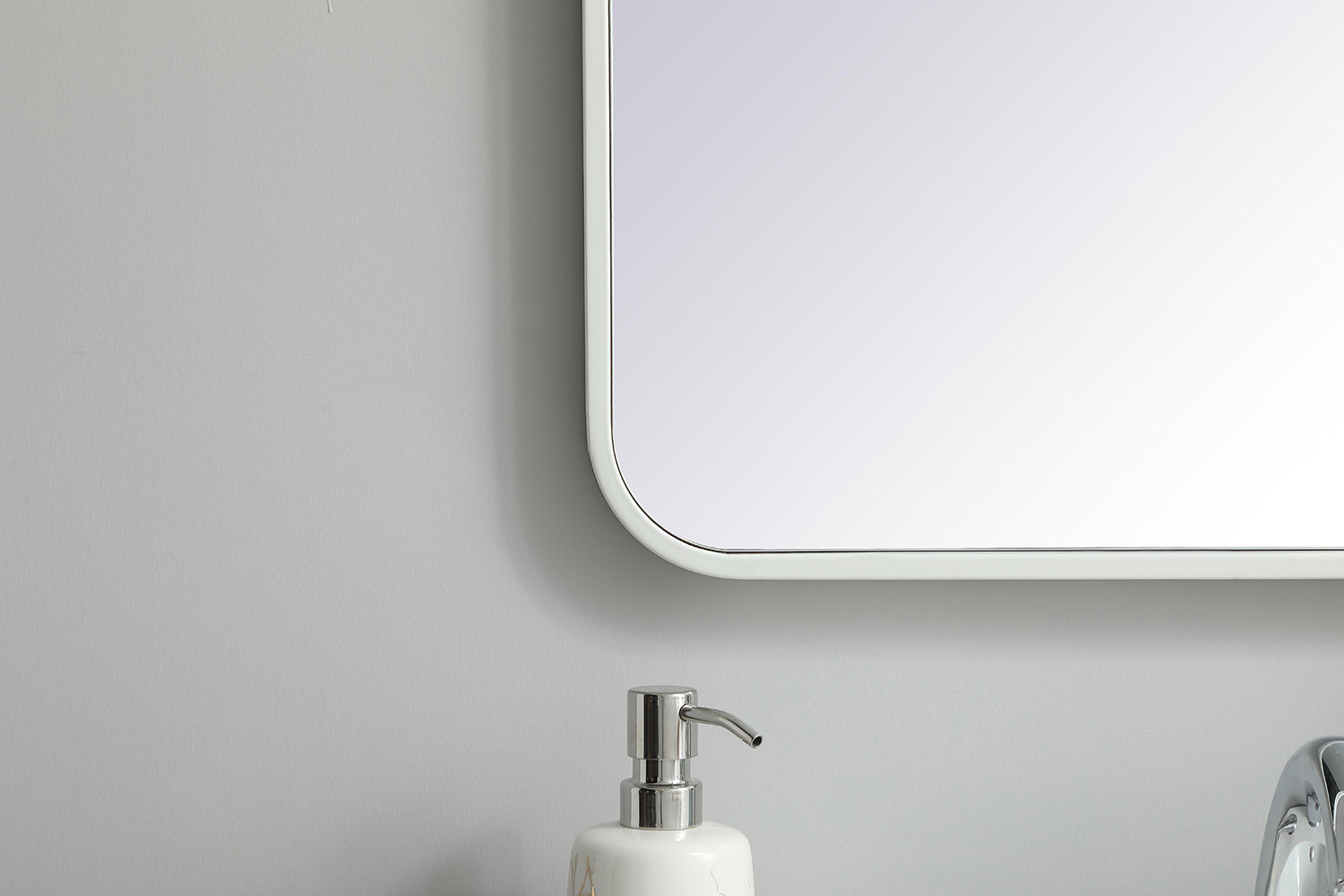 Elegant Wall Mirror - White, L 36" (MR802036WH)