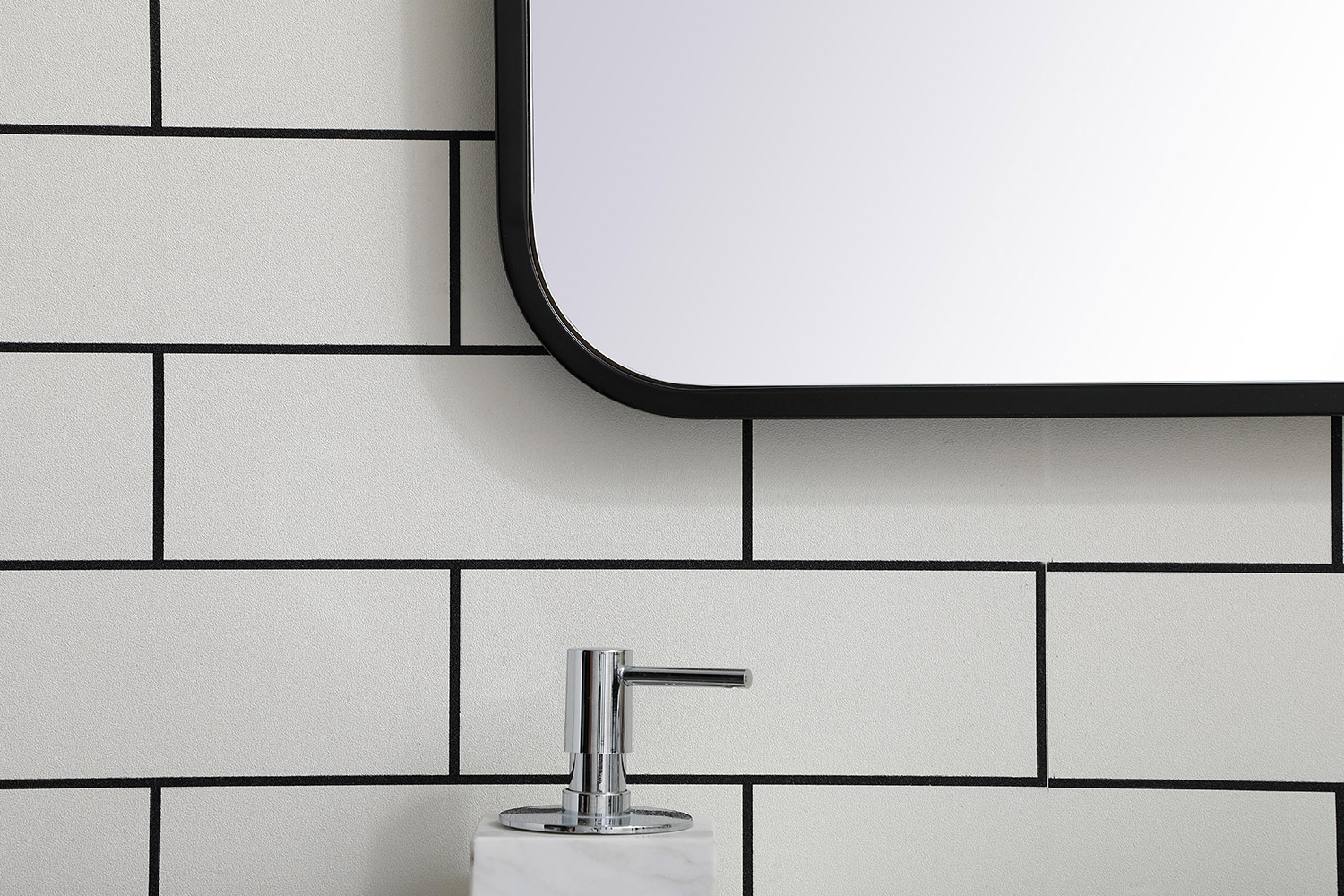 Elegant Wall Mirror - Black, L 30" (MR802230BK)