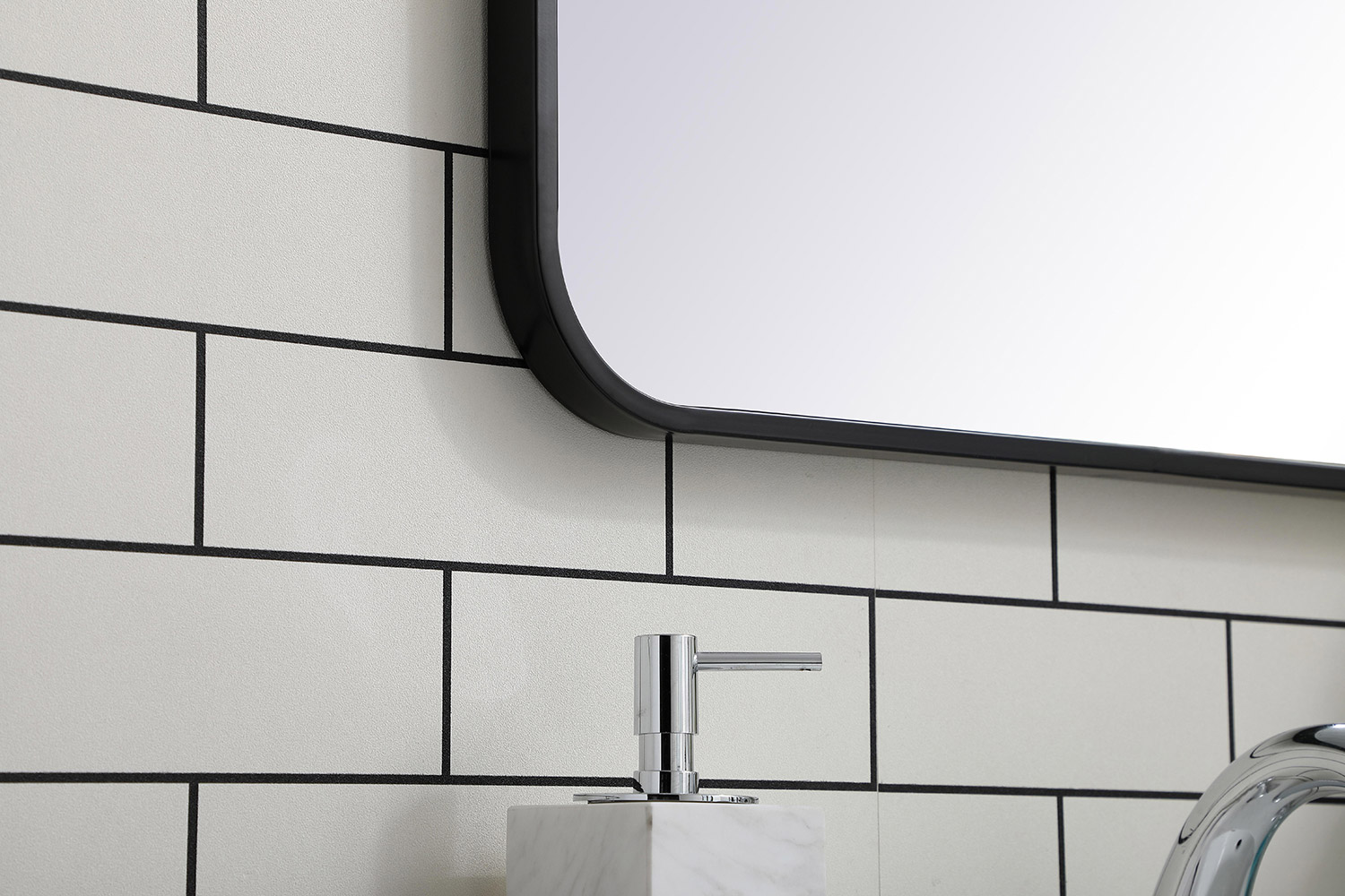 Elegant Wall Mirror - Black, L 30" (MR802230BK)