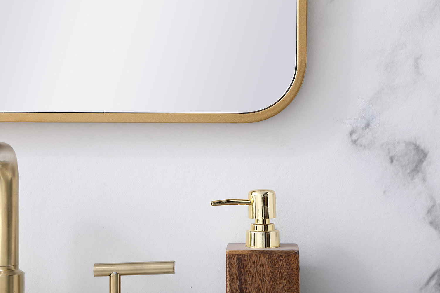 Elegant Wall Mirror - Brass, L 30" (MR802230BR)