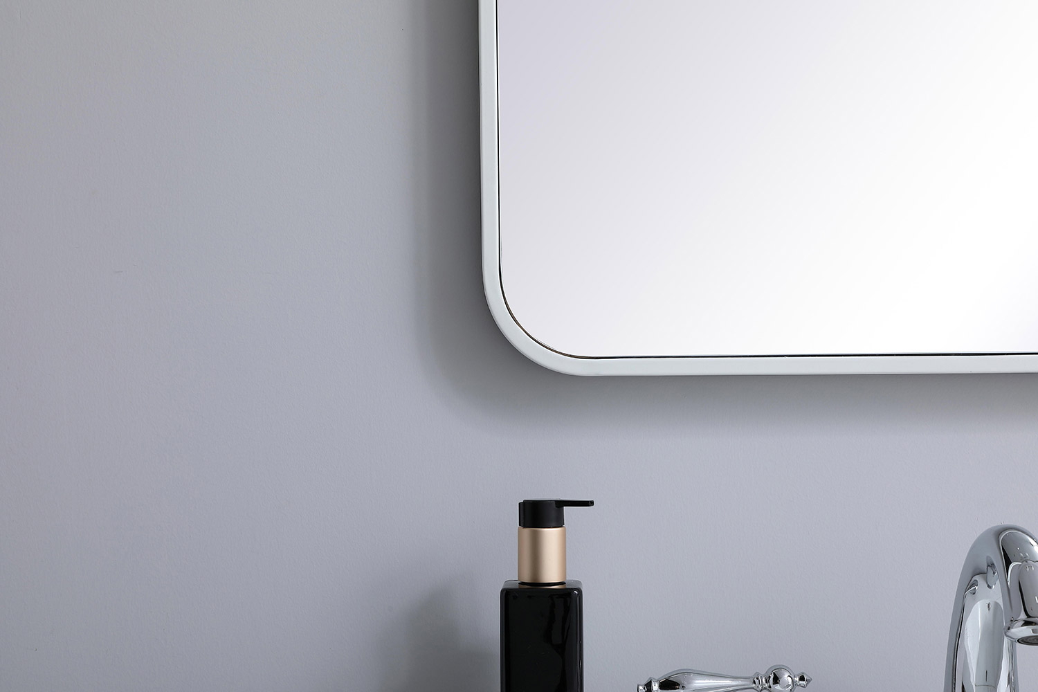 Elegant Wall Mirror - White, L 30" (MR802230WH)