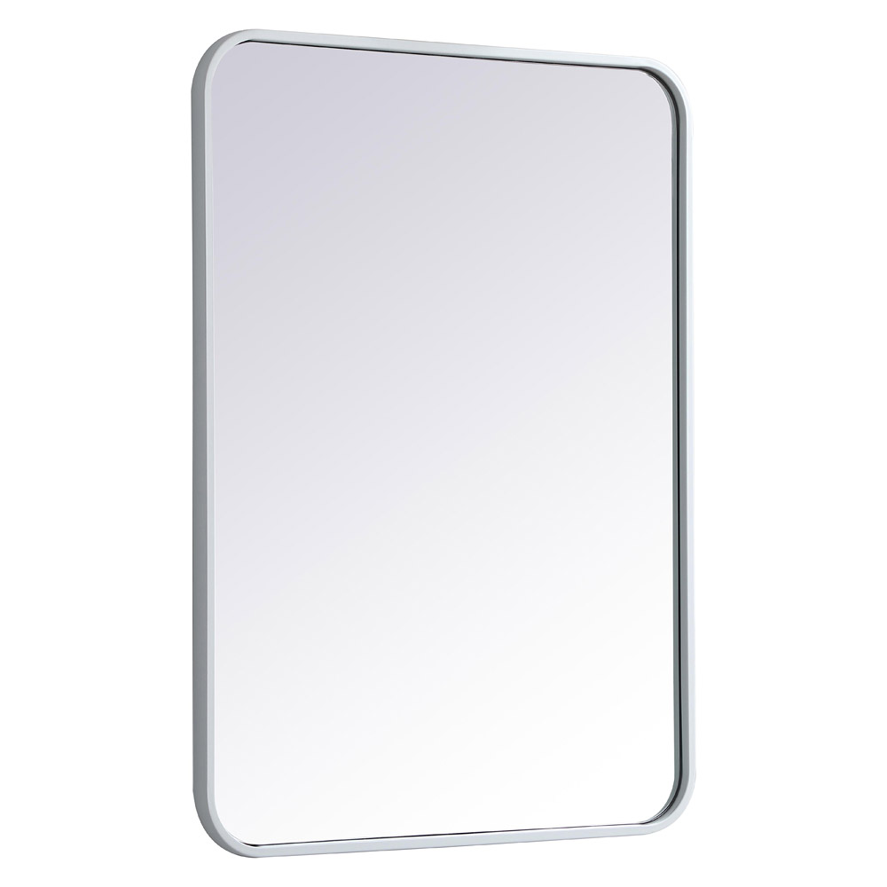 Elegant Wall Mirror - White, L 30" (MR802230WH)