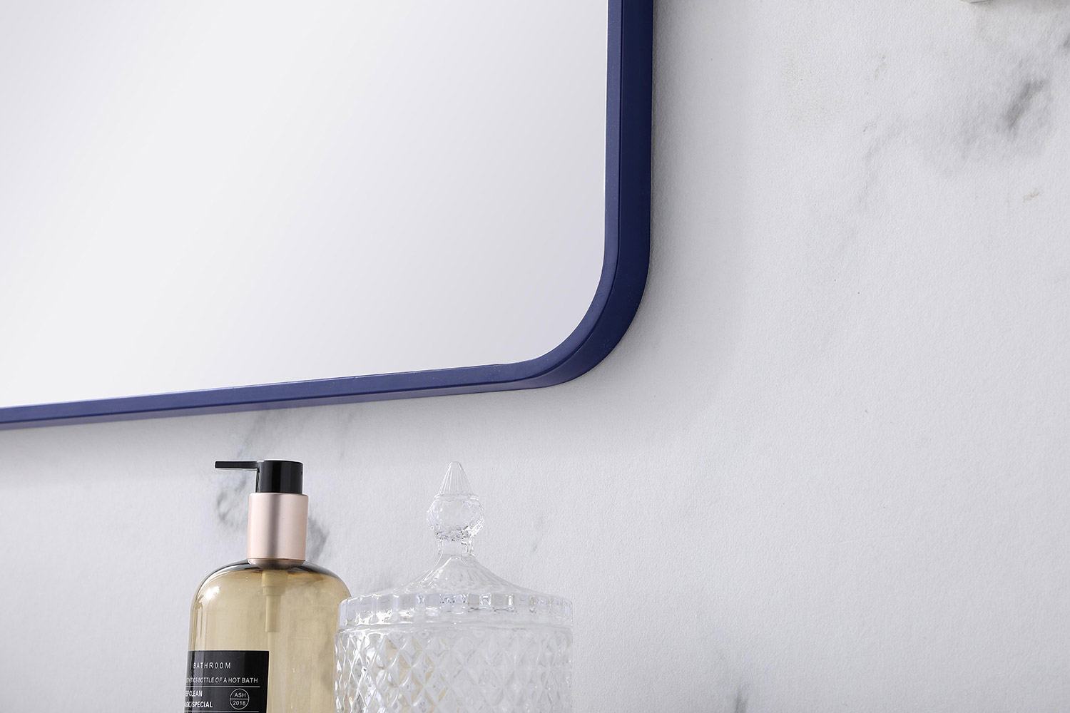 Elegant Wall Mirror - Blue, L 36" (MR802236BL)