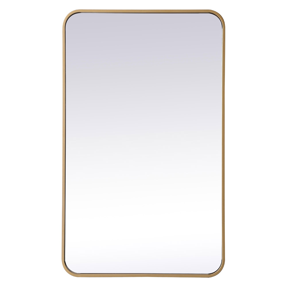 Elegant Wall Mirror - Brass, L 36" (MR802236BR)