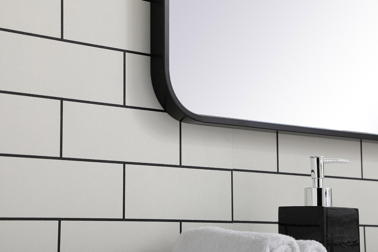 Elegant Wall Mirror - Black, L 40" (MR802240BK)