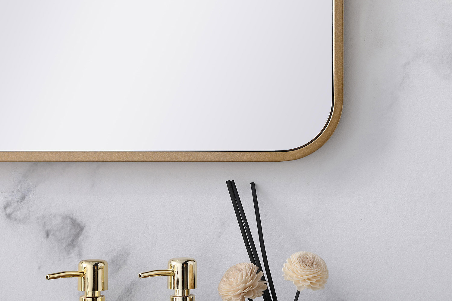 Elegant Wall Mirror - Brass, L 40" (MR802240BR)