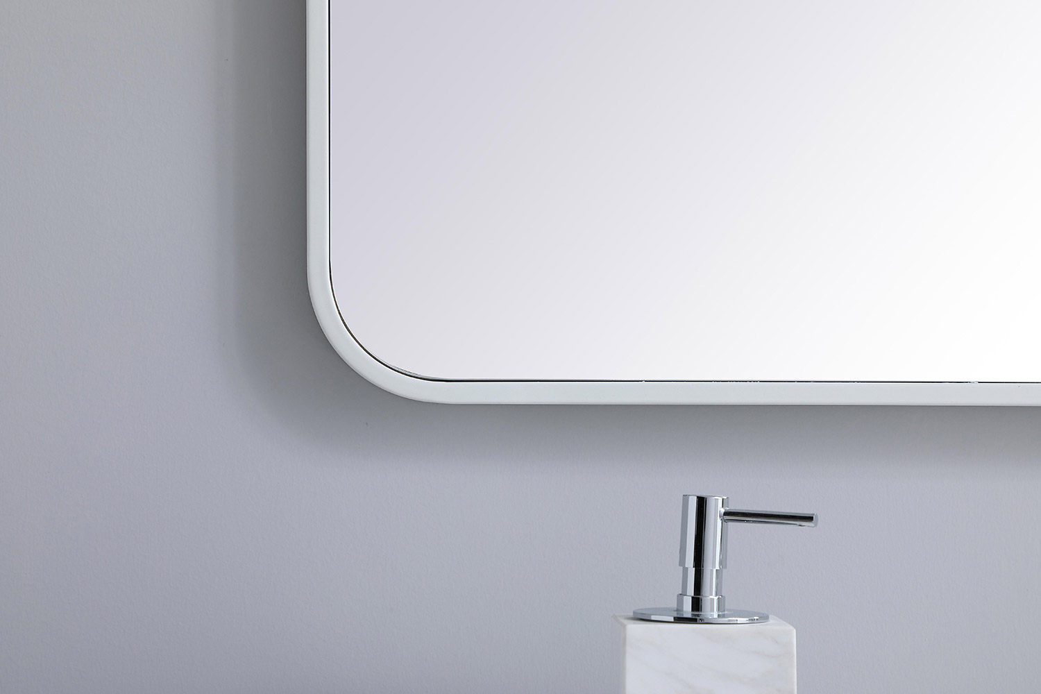 Elegant Wall Mirror - White, L 40" (MR802240WH)