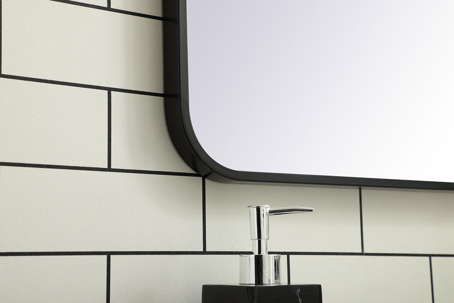 Elegant Wall Mirror - Black, L 32" (MR802432BK)