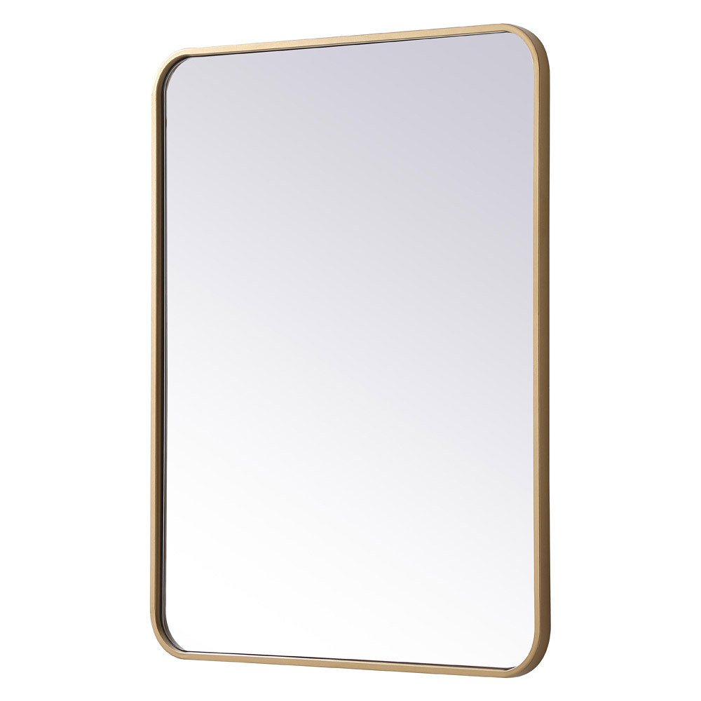 Elegant Wall Mirror - Brass, L 32" (MR802432BR)