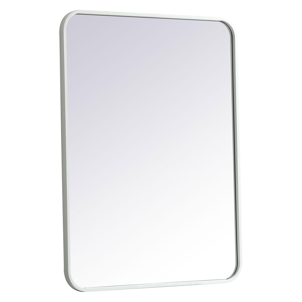 Elegant Wall Mirror - White, L 32" (MR802432WH)