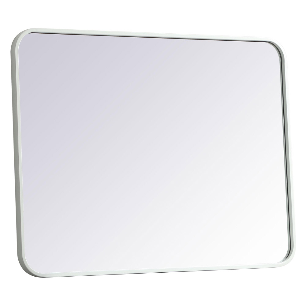 Elegant Wall Mirror - White, L 32" (MR802432WH)