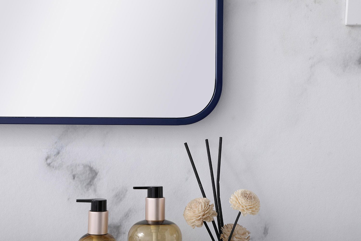 Elegant Wall Mirror - Blue, L 36" (MR802436BL)