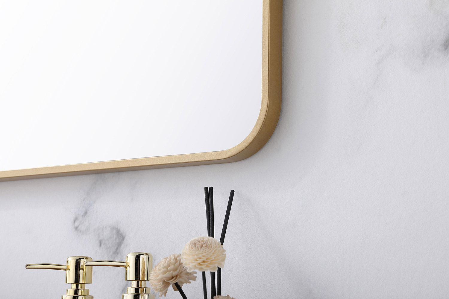 Elegant Wall Mirror - Brass, L 36" (MR802436BR)