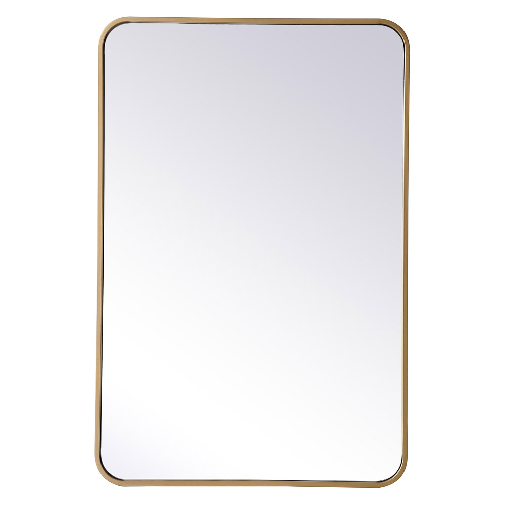 Elegant Wall Mirror - Brass, L 36" (MR802436BR)