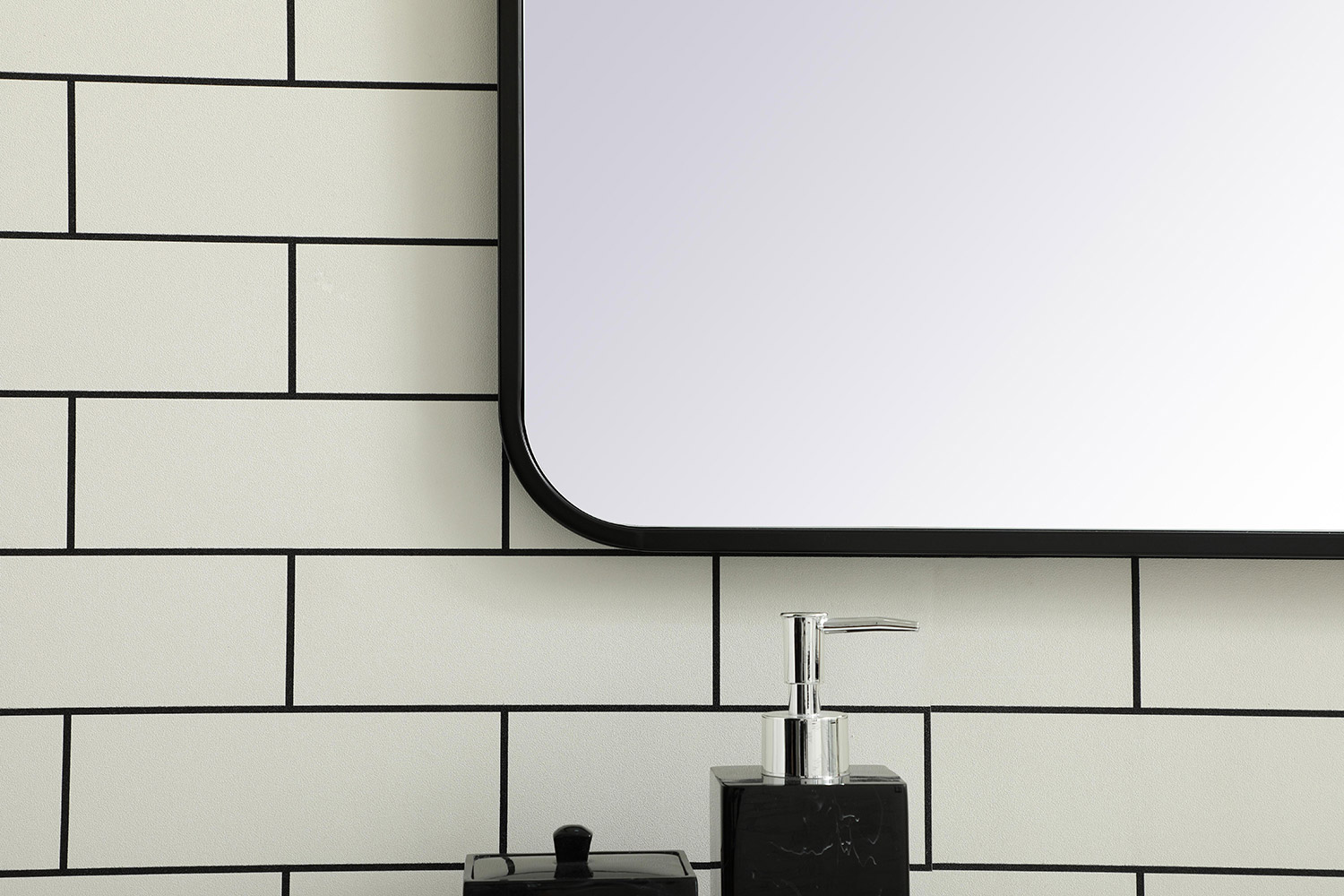 Elegant Wall Mirror - Black, L 40" (MR802440BK)